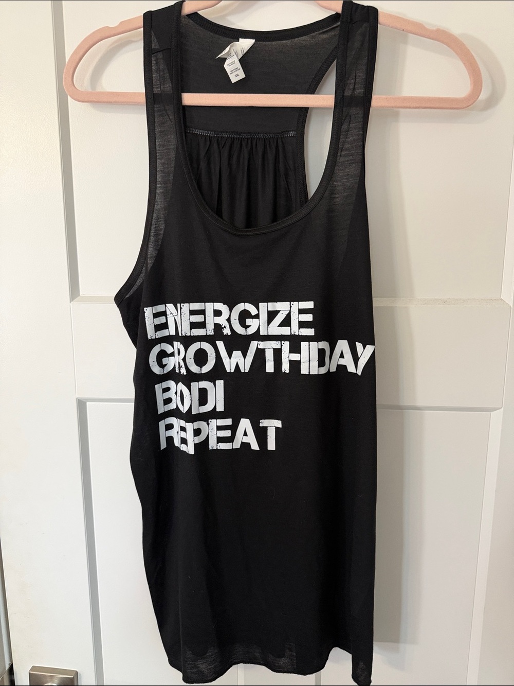 Bella Canvas Black Tank Top with White Motivational Print